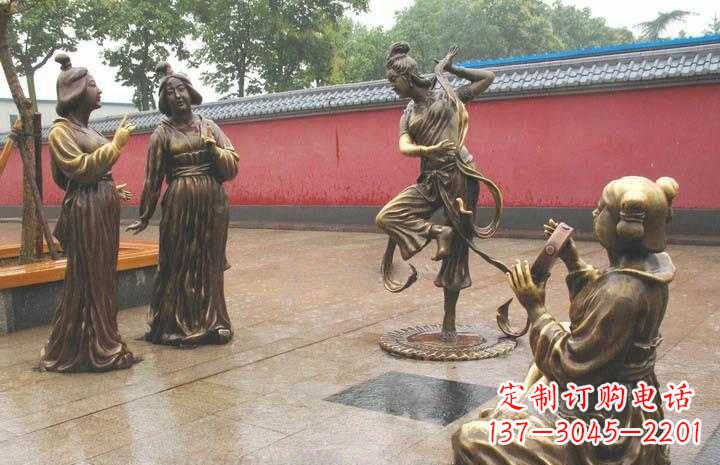 保定古代仕女铜雕