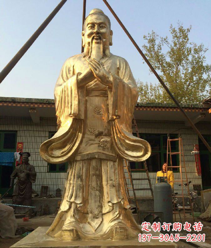 保定孔子铜雕--象征传统智慧的艺术