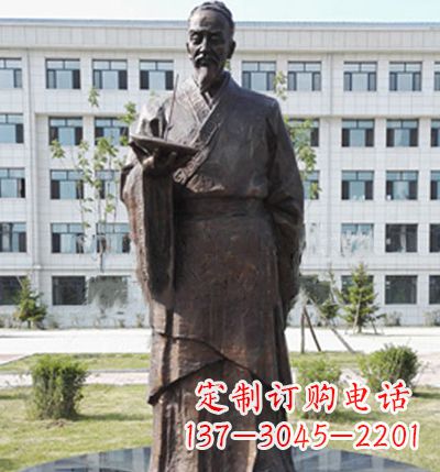 保定传承古代珍贵文化—祖冲之铜雕塑