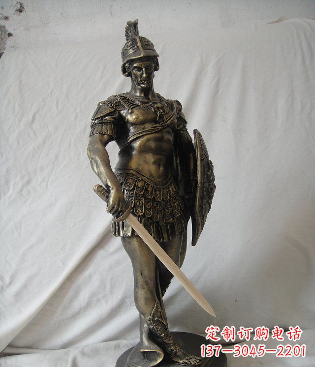 保定古罗马风格的玻璃钢战士雕塑
