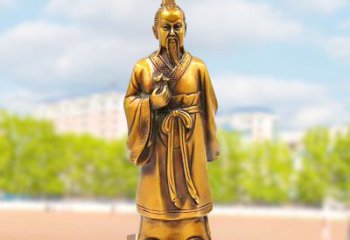 保定古代神医纯铜扁鹊雕像