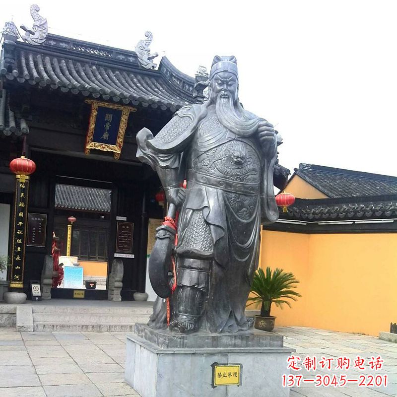 保定关帝庙关公神像-寺庙景点历史文化名人铜雕