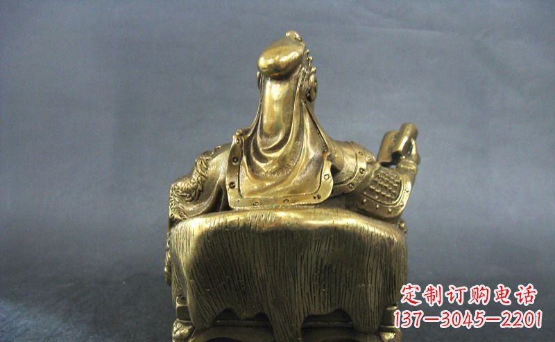 保定关公读春秋武财神铜雕