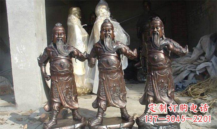保定关公古代人物铜雕 (2)