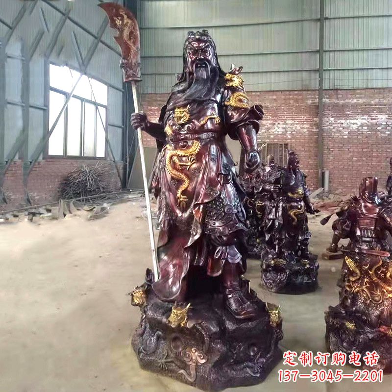 保定国际级铜雕作品--关公关二爷神像
