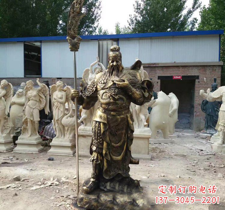 保定关公庙铜雕关公