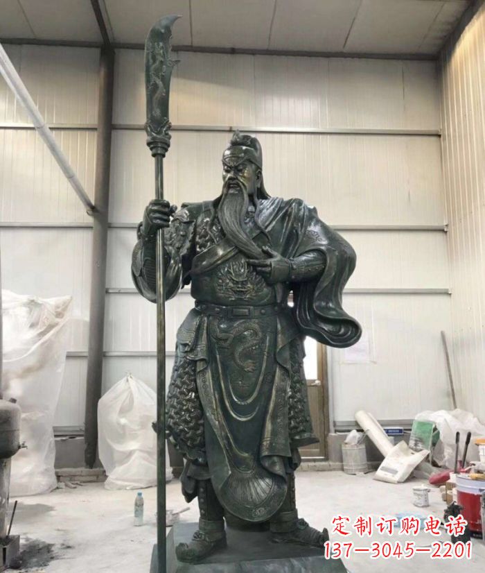 保定正宗唐朝关公铜雕艺术品