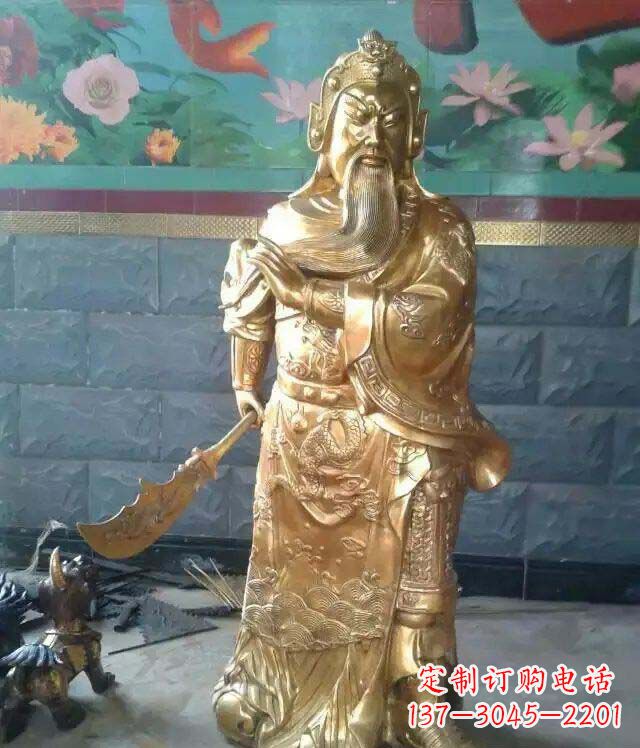 保定精美铜雕关公雕塑