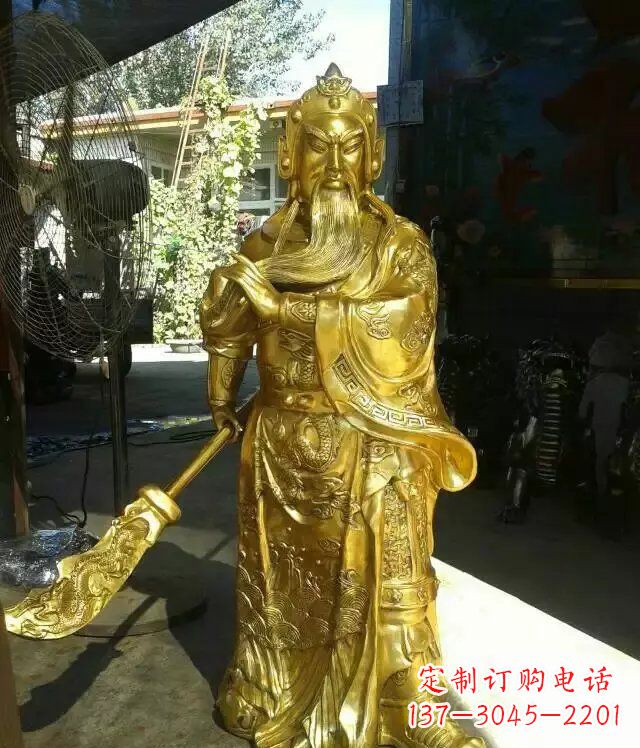 保定关公提刀武财神铜雕