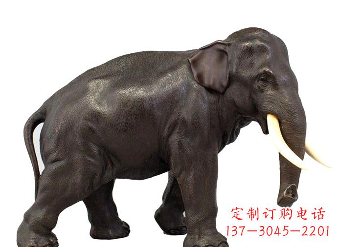 保定中领雕塑|传递象征意义的铜大象雕塑