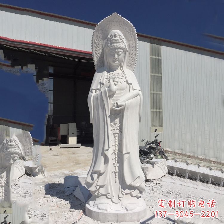 保定观音大理石雕塑,让你的家居更具仪式感