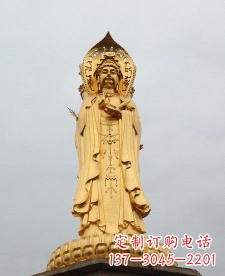 保定观音铜雕塑-传承千年古风