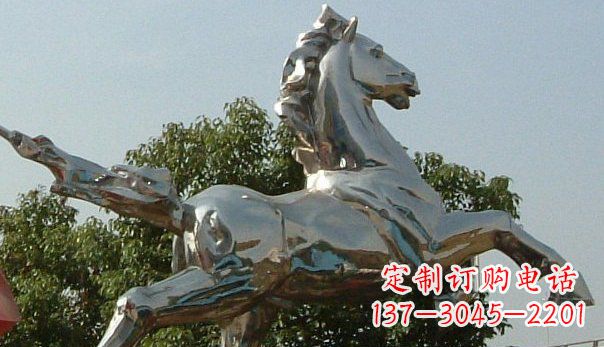 保定精美不锈钢奔马雕塑