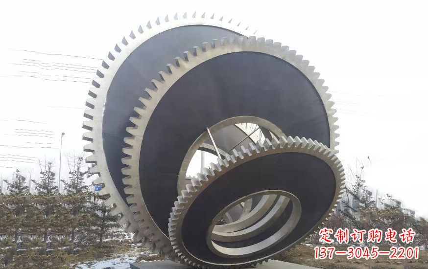 保定大型不锈钢齿轮雕塑