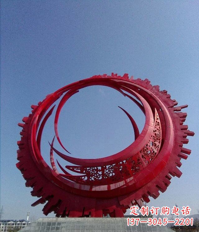 保定精致而又引人注目的不锈钢齿轮雕塑