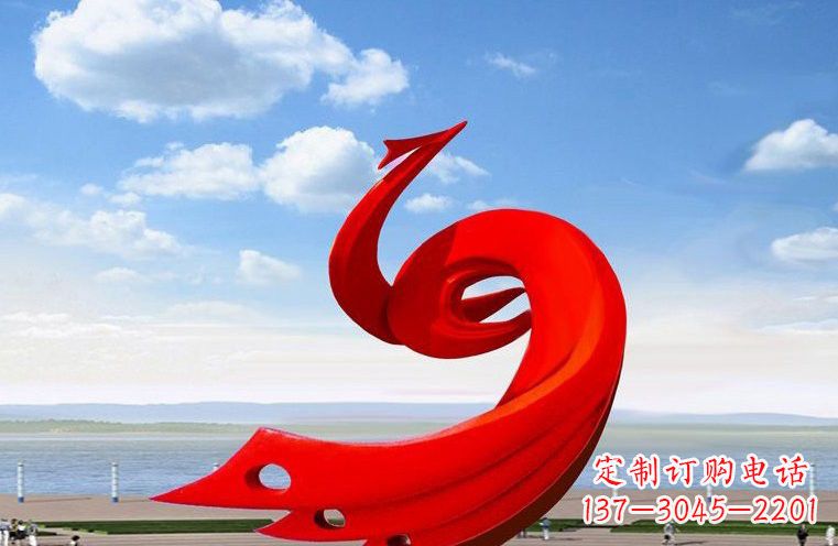 保定领雕塑:不锈钢凤凰雕塑