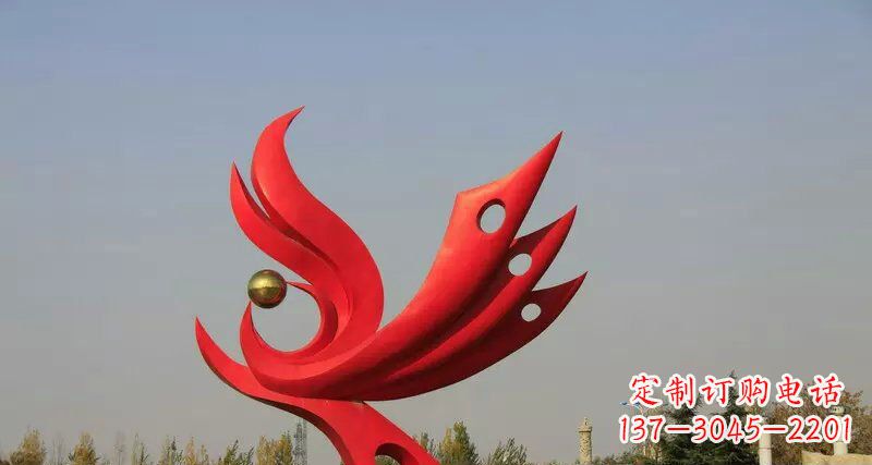 保定不锈钢手工凤凰雕塑