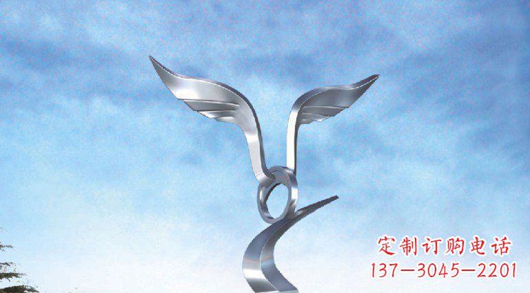 保定中领雕塑出品:不锈钢海鸥雕塑