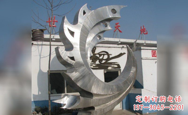 保定精美不锈钢抽象凤凰雕塑