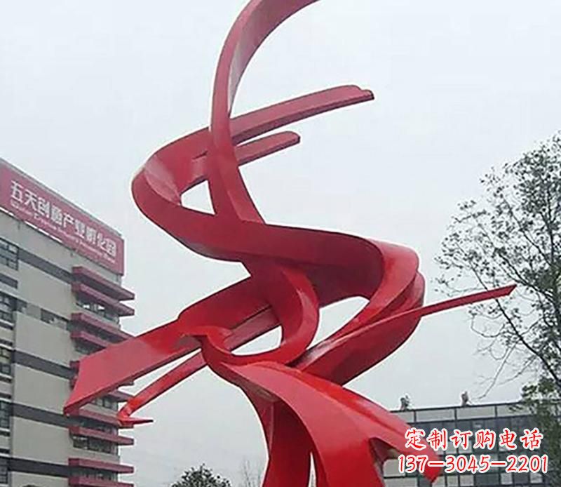 保定不锈钢抽象飘带雕塑