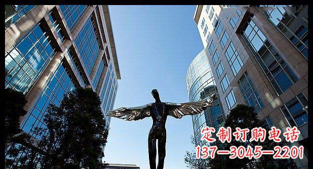 保定广场不锈钢抽象天使雕塑