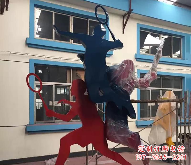 保定2英寸不锈钢羽毛球雕塑