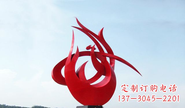 保定广场不锈钢大型凤凰雕塑