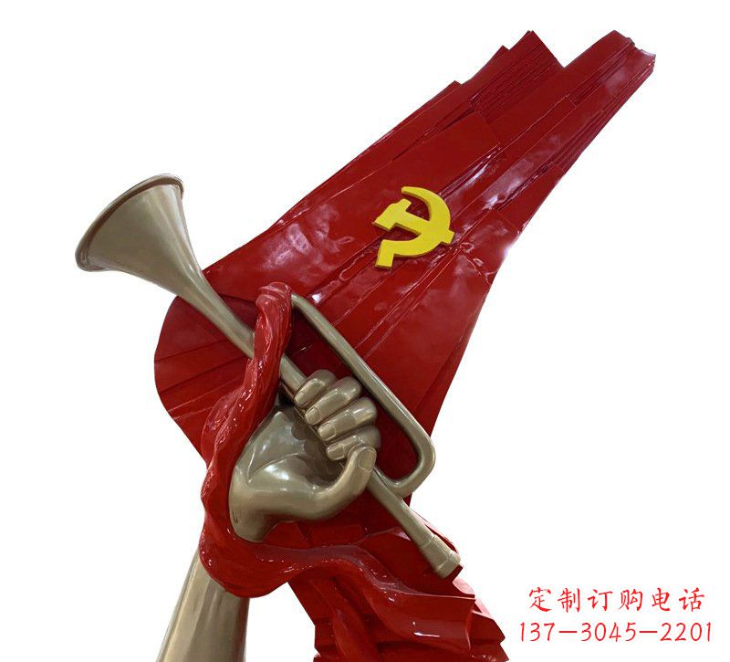 保定优质不锈钢党旗雕塑