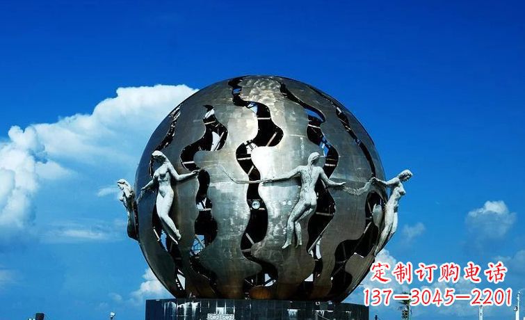 保定中领雕塑:不锈钢地球雕塑