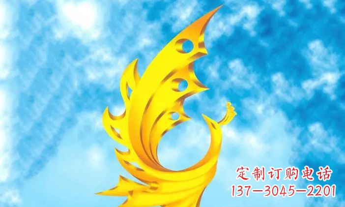 保定中领雕塑-不锈钢凤凰雕塑