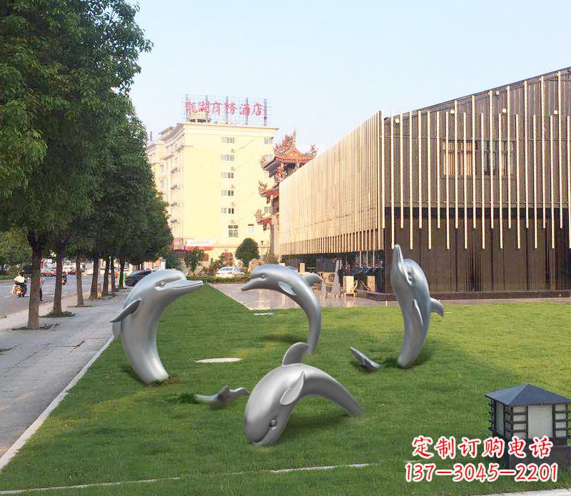 保定艺术雕塑“海豚”摆件