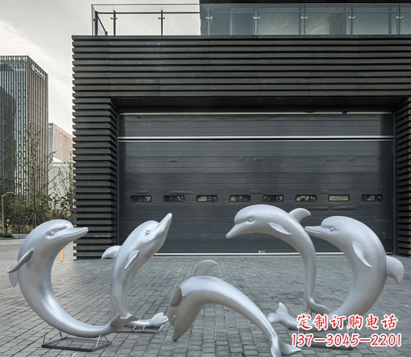 保定中领雕塑出品,令人惊叹的不锈钢海豚雕塑