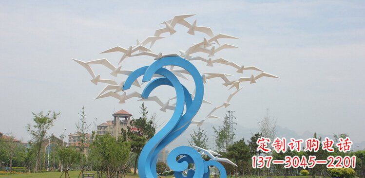 保定精美的不锈钢鸽子雕塑
