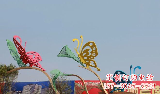 保定中领雕塑|不锈钢定制蝴蝶雕塑