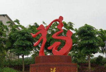 保定精致大气的不锈钢抽象福字雕塑