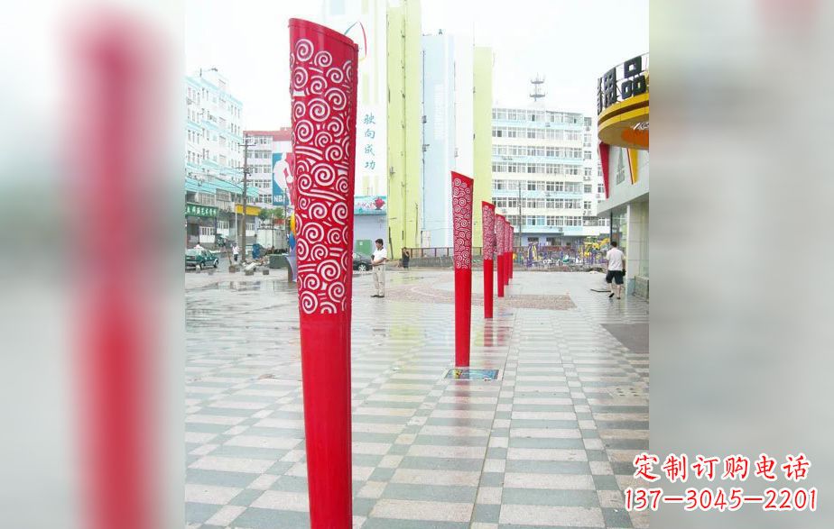 保定广场不锈钢火炬雕塑