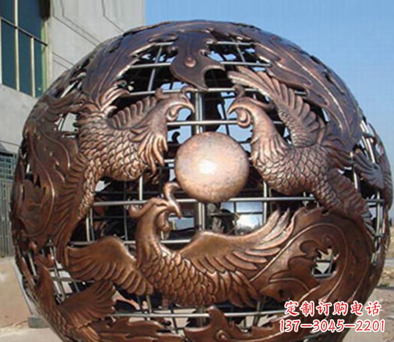 保定中领雕塑定制经典龙凤雕塑;
