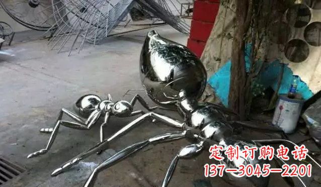 保定中领雕塑|不锈钢蚂蚁雕塑