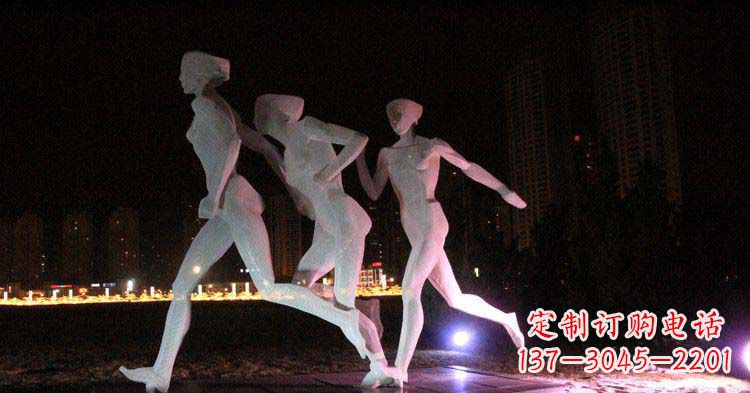 保定优雅靓丽的女性不锈钢跑步雕塑