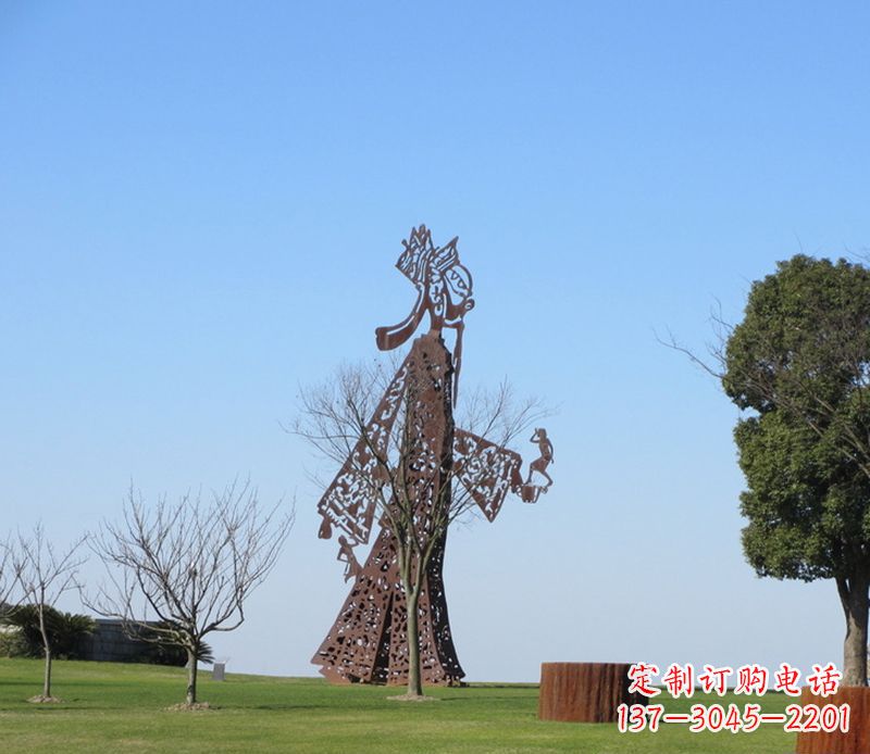 保定广场不锈钢皮影戏雕塑