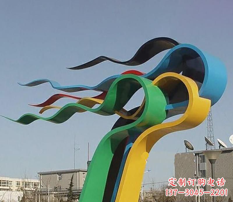 保定现代时尚飘带景观雕塑