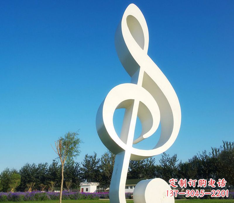 保定不锈钢音符雕塑,把音乐之美立起来