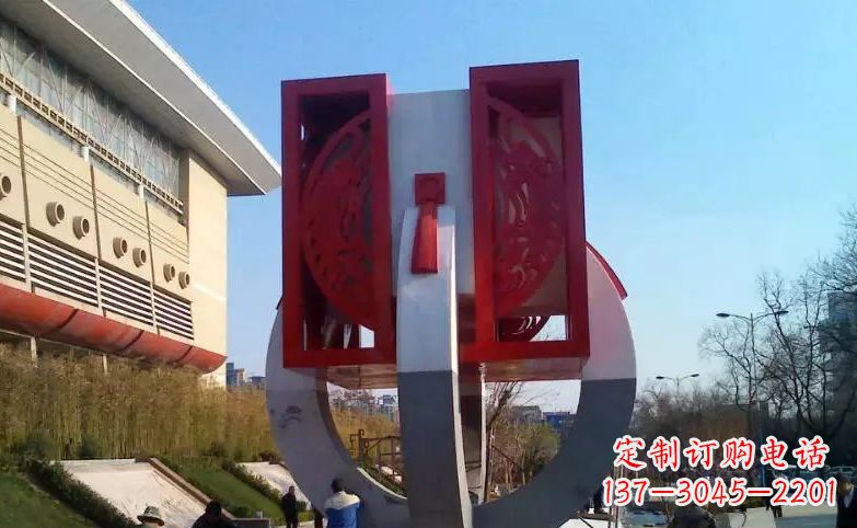 保定中领雕塑:不锈钢圆环雕塑