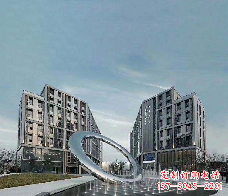 保定完美和谐的圆环景观雕塑