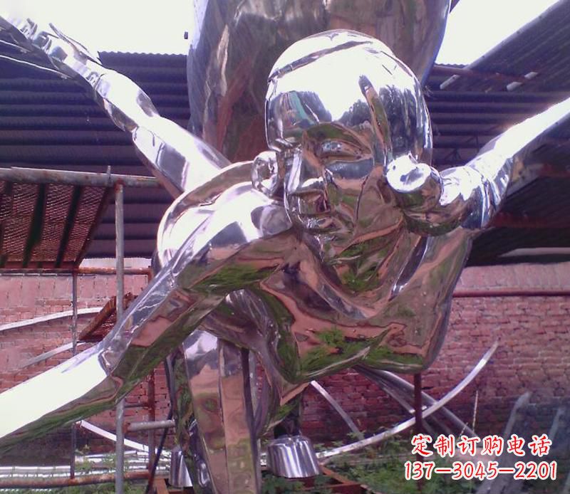 保定彰显经典风采的不锈钢运动员雕塑