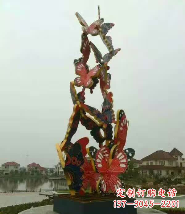 保定中领雕塑:精美不锈钢蝴蝶雕塑
