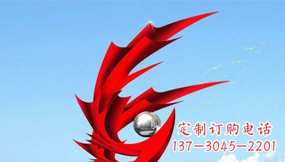 保定传统凤凰不锈钢雕塑,带来中国传统文化的神秘气息