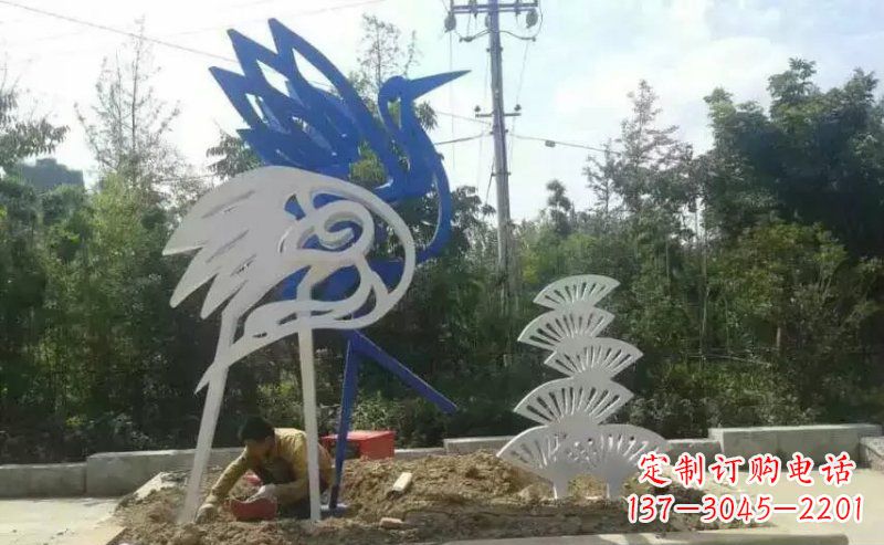保定精美天鹅不锈钢雕塑