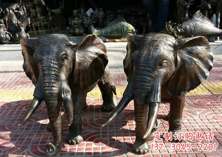 保定中领雕塑出品:专业定制铜大象雕塑