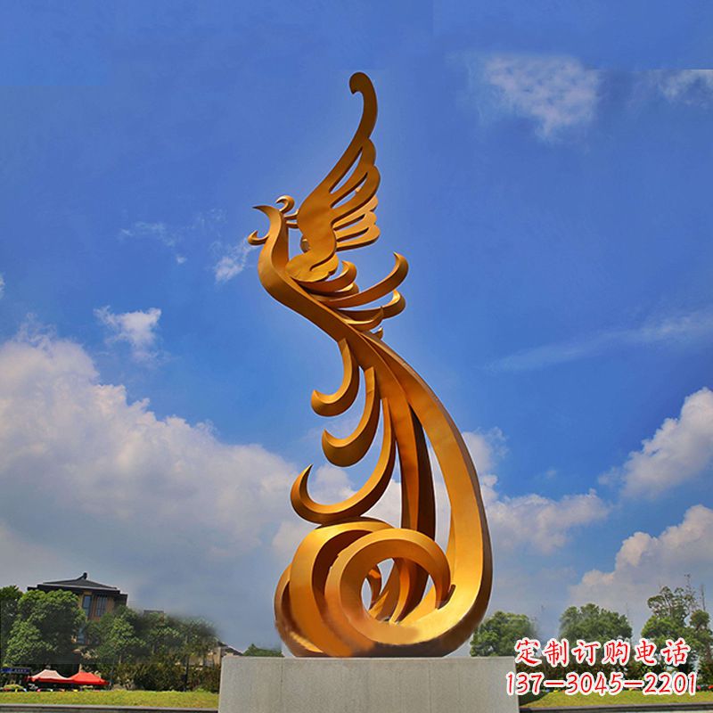 保定精美凤凰不锈钢雕塑